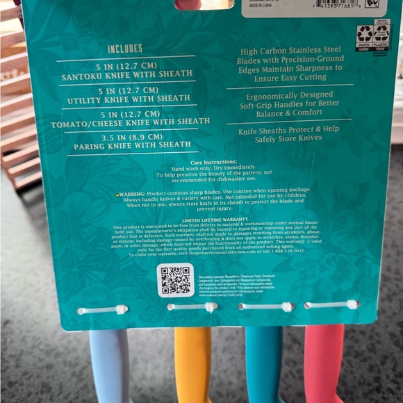 Pioneer Woman Floral Utility Knife Set - Picture 2 of 2